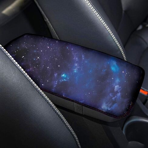 Trendy and Fashionable Car Armrest Pad Cover Center Console Box Cushion,Daisy Flower Black Universal Fit Auto Car Interior Accessories in Saudi Arabia