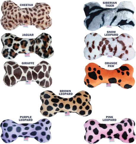 Mirage Pet 6" L x 3" W Soft Squeaky Plush Bone Shape Dog Toy in Saudi Arabia