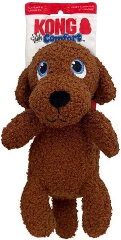 KONG Comfort Pups Low Stuffing Plush Fur and Crinkly Noise with Squeaker (Small, Pierre) in Saudi Arabia