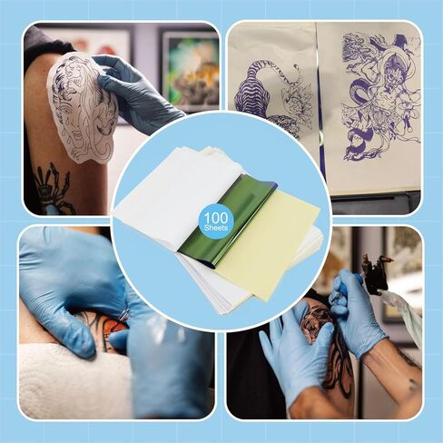 Tattoo Transfer Paper Thermal Tattoo Stencil Printer Paper 100 Sheets A4 Size Temporary Tattoo Tracking Paper for Tattooing in Kuwait