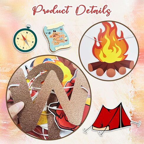 Camping Party Decorations, Welcome to Our Campsite Banner Campsite Decorations, Camping Birthday Party Supplies, Camping Theme Classroom Decor Camping Themed Party Decorations in Kuwait