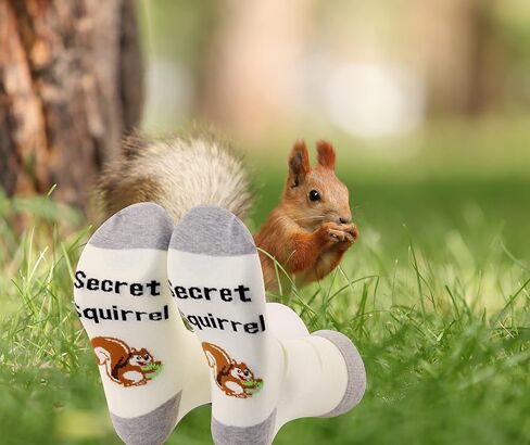 G2TUP Funny Animal Of The Forest Squirrel Socks Squirrel for Squirrel Lovers Animal Themed Novelty Socks in Saudi Arabia