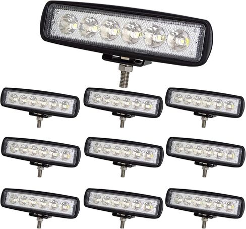 AUXTINGS 10 Pieces 6 inch 15cm 42W Mini Ultra Thin LED Work Light Spot Beam LED Pods Driving Lights 12V 24V Offroad Fog Lamps for Truck Tractor Boat 4x4 Car SUV ATV Excavator in Saudi Arabia