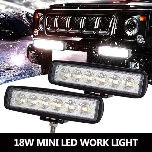 AUXTINGS 10 Pieces 6 inch 15cm 42W Mini Ultra Thin LED Work Light Spot Beam LED Pods Driving Lights 12V 24V Offroad Fog Lamps for Truck Tractor Boat 4x4 Car SUV ATV Excavator in Saudi Arabia
