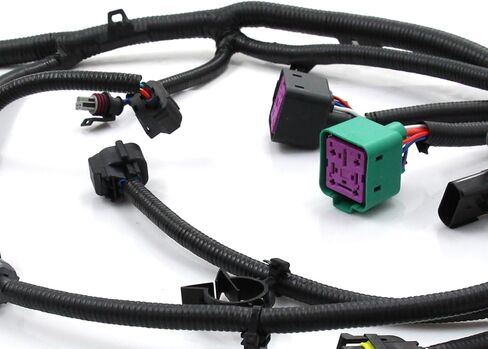 مجموعة أسلاك المحرك تحل محل أسلاك السيارة 5C3Z-12B637-BA 5C3Z12B637BA المتوافقة مع محرك Ford Super Duty 6.0L 2005-2007 in Kuwait