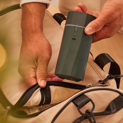 Saje Aroma Wander, Portable Ultrasonic Essential Oil Diffuser, Cordless & Rechargeable, 1.7 fl oz Capacity (Forest Green) in Saudi Arabia