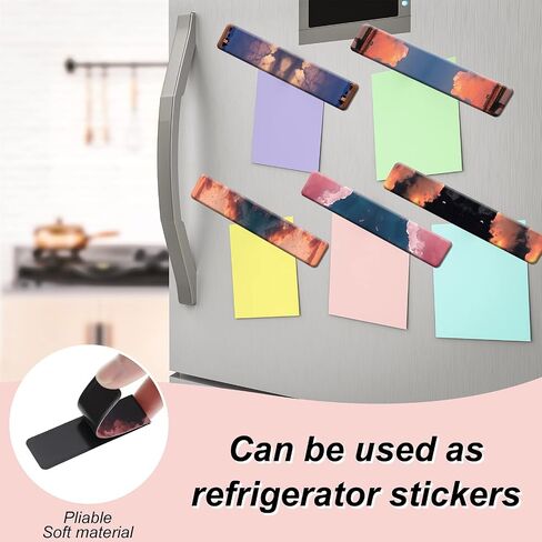 10 Pieces Magnetic Bookmarks Sunset Cloud Metal Magnet Page Markers Sky Aurora Assorted Book Markers Set Magnetic Page Clip for Women Girl School Office Reading in Saudi Arabia