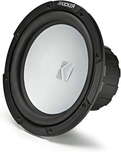 مضخم صوت KICKER 45KMF104 مقاس 10 بوصات مقاوم للطقس لتطبيقات Freeair 4 أوم 45KMG10W شبكة LED مقاس 10 بوصات (أبيض) in Saudi Arabia