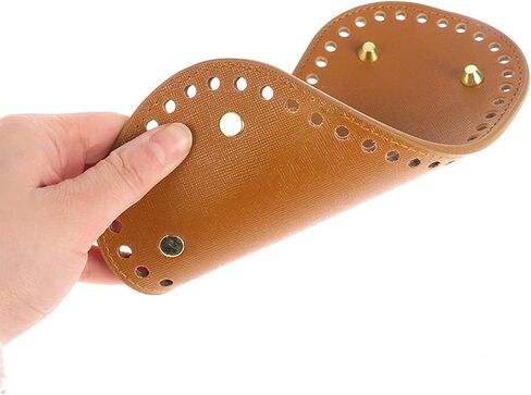 مجموعة ORYOUGO مكونة من 5 قطع من حقائب اليد المصنوعة من جلد البولي يوريثان لحقائب الحياكة ذات الشكل البيضاوي من الكروشيه ومستلزمات صنع قاعدة حقيبة اليد DIY، 22 × 10 سم / 8.7 × 4 بوصة in Kuwait