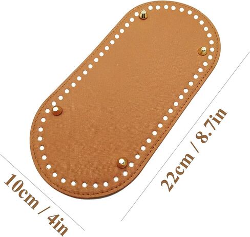 مجموعة ORYOUGO مكونة من 5 قطع من حقائب اليد المصنوعة من جلد البولي يوريثان لحقائب الحياكة ذات الشكل البيضاوي من الكروشيه ومستلزمات صنع قاعدة حقيبة اليد DIY، 22 × 10 سم / 8.7 × 4 بوصة in Kuwait