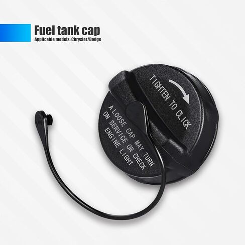 Pack-1 غطاء غاز وقود السيارة، غطاء حشو خزان الوقود، لغطاء خزان الوقود كرايسلر دودج، 52030377AB 5278632AG جزء استبدال غطاء خزان الوقود (أسود) in Kuwait