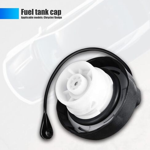 Pack-1 غطاء غاز وقود السيارة، غطاء حشو خزان الوقود، لغطاء خزان الوقود كرايسلر دودج، 52030377AB 5278632AG جزء استبدال غطاء خزان الوقود (أسود) in Kuwait