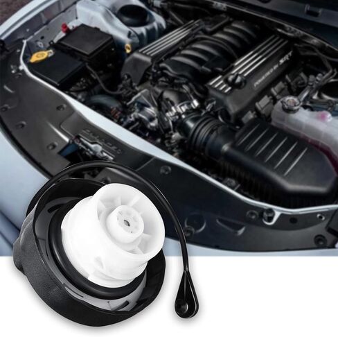 Pack-1 غطاء غاز وقود السيارة، غطاء حشو خزان الوقود، لغطاء خزان الوقود كرايسلر دودج، 52030377AB 5278632AG جزء استبدال غطاء خزان الوقود (أسود) in Kuwait