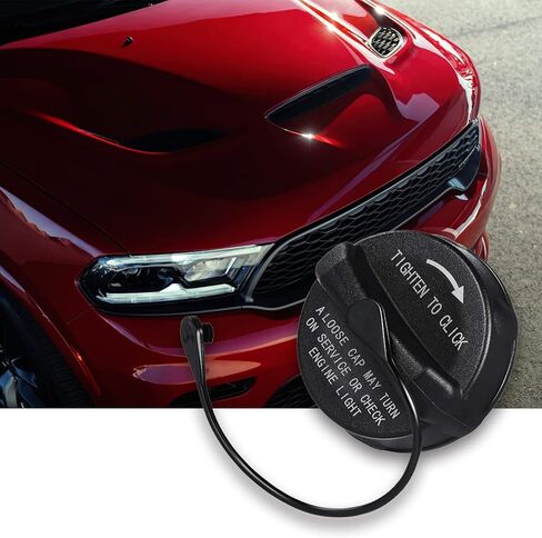 Pack-1 غطاء غاز وقود السيارة، غطاء حشو خزان الوقود، لغطاء خزان الوقود كرايسلر دودج، 52030377AB 5278632AG جزء استبدال غطاء خزان الوقود (أسود) in Kuwait