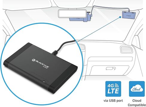 BlackVue DR900X-2CH مع بطاقة microSD سعة 32 جيجابايت + CM100 LTE | 4K كلاود داشكام | وحدة 4G LTE خارجية | الاتصال السحابي in Kuwait