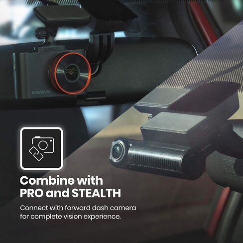SYLVANIA Roadsight Rear Dash Camera - 140 Degree Wide Angle, HD 1080p, Adhesive Mount, Works with Roadsight Pro and Stealth, Rear Camera, Interior Camera, Car, Taxi, Truck in Saudi Arabia
