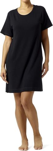 HUE Women's Plus Solid French Terry Short Sleeve Lounge Dress in Saudi Arabia