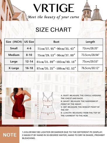 فستان نوم Vrtige نسائي من الساتان بربطة أمامية وحزام سباغيتي وقميص نوم وملابس نوم in Kuwait