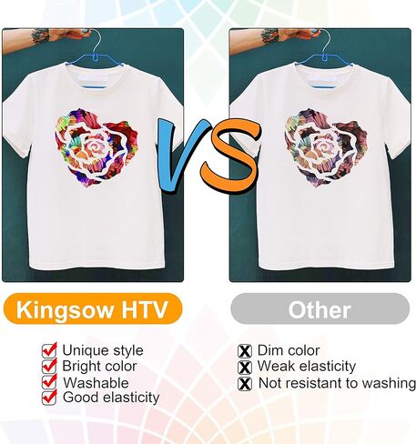 Pattern HTV Heat Transfer Vinyl: KINGSOW 25 Pack Random Styles Iron on Vinyl Holographic HTV 12x10 Inch Bundle Sheets for Cricut in Kuwait