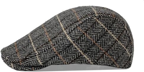 Plaid Flat Caps Hats for Men Herringbone Newsboy Golf Cap Beret Ivy Caps for Driving Hunting Fishing in Kuwait