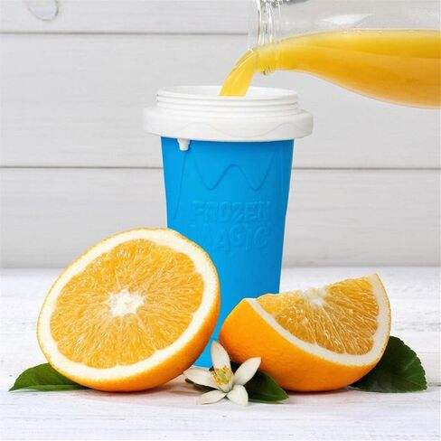 Slushie Maker Cup, Magic Quick Frozen Smoothies Cup Double Layer Squeeze Cup Homemade Milk Shake Ice Cream Maker Cooling Cup DIY for Family in Kuwait