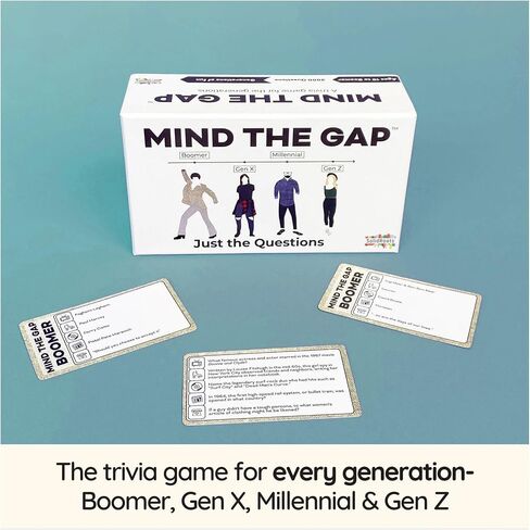 Mind The Gap Just The Questions, Expansion Pack with 1000 New Questions for All Generations + 50 New Challenge Cards in Saudi Arabia