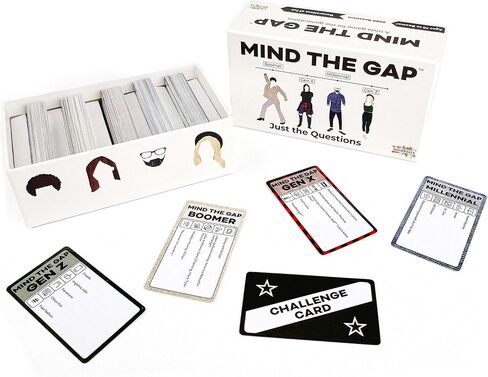 Mind The Gap Just The Questions, Expansion Pack with 1000 New Questions for All Generations + 50 New Challenge Cards in Saudi Arabia
