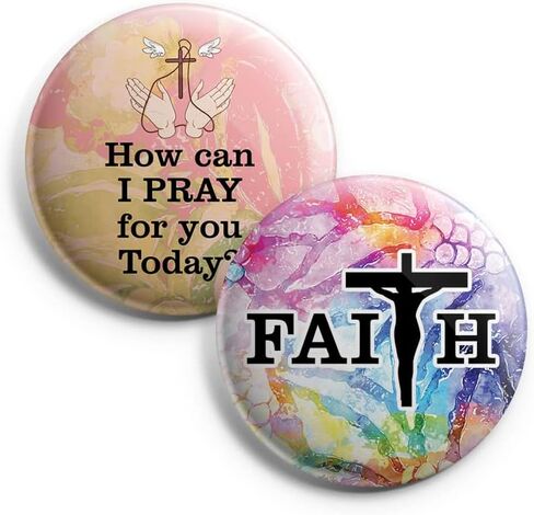 NewEights Christian Faith Adventure Button Pins (1-Set X 10 Buttons) - Large 2.25" VBS Sunday School Easter Baptism Thanksgiving Christmas Rewards Encouragement Enticement Inspirational Gift in Saudi Arabia