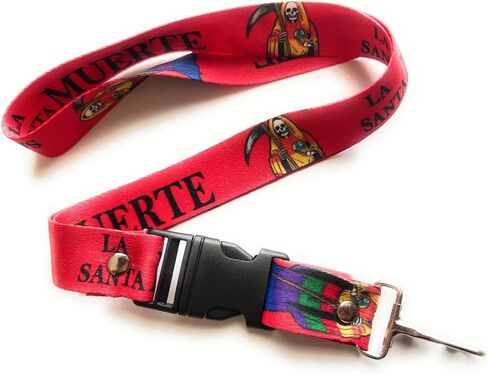 Santa Muerte Keychain Lanyard (Red) in Saudi Arabia