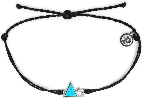 سوار Pura Vida Silver Gem Mountain - حلية مطلية، شريط قابل للتعديل - مقاوم للماء بنسبة 100% in Saudi Arabia