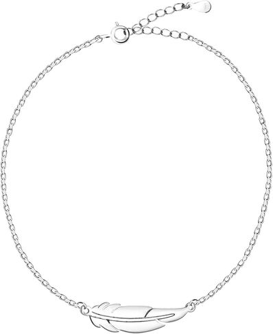 Sofia Milani - Solid 925 Sterling Silver Bracelet for Women - Angel Wings Feather Pendant - 30238 in Kuwait