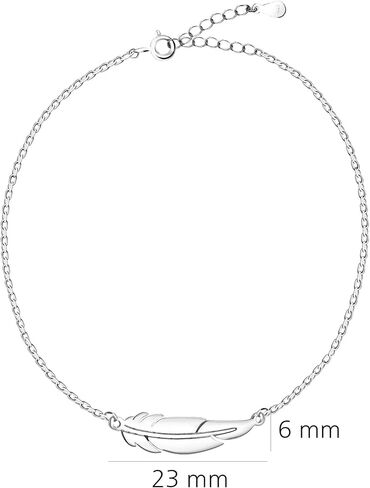 Sofia Milani - Solid 925 Sterling Silver Bracelet for Women - Angel Wings Feather Pendant - 30238 in Kuwait