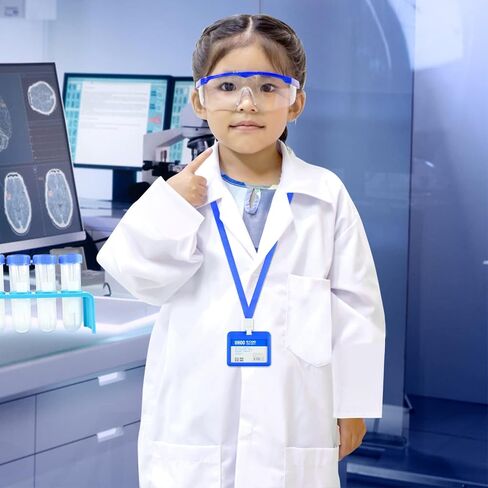PLULON 23 Pieces Kids Scientist Costume Lab Coat with Science Experiment Kit Dress Up Pretend Cosplay School Projects for Kids Boys Girls Halloween Party Costumes in Saudi Arabia