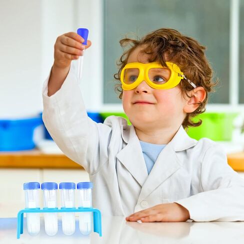 PLULON 23 Pieces Kids Scientist Costume Lab Coat with Science Experiment Kit Dress Up Pretend Cosplay School Projects for Kids Boys Girls Halloween Party Costumes in Saudi Arabia