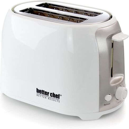 Better Chef 2-Slice Toaster | Wide-Slot | Cool Touch | Reheat & Defrost | Brushed Stainless Trim (Black) in Kuwait
