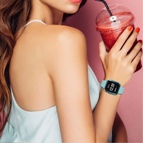 JOYOZY Genuine Leather Bands Compatible Fitbit Versa /Versa2 &New Fitbit Versa Lite Smartwatch,Fitbit Versa Wristband Replacement Accessories Fitness Straps Bands Women Men in Saudi Arabia