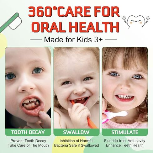 Foam Toothpaste Kids,Toddler Whitening Toothpaste with Low Fluoride & Natural Formula to Reduce Plaque,Kids Foaming Toothpaste for U Shaped Toothbrush for Children (Strawberry&Watermelon) in Saudi Arabia
