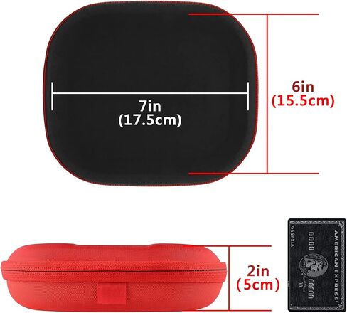حافظة سماعات الرأس Geekria Shield متوافقة مع JBL Tune 510BT، Tune 660NC، Tune 560BT، Tune 500BT، Live 460NC، Jr 310BT، حقيبة حمل بديلة ذات هيكل صلب مع تخزين الكابل (أحمر) in Kuwait