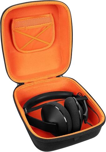 Geekria Shield Case for Large Sized Over-Ear Headphones, Replacement Extra Hard Shell Travel Carrying Bag with Cable Storage, Compatible with Sennheiser HD800S, Beyerdynamic Headsets (Black) in Saudi Arabia