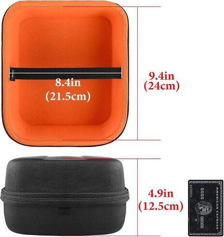 Geekria Shield Case for Large Sized Over-Ear Headphones, Replacement Extra Hard Shell Travel Carrying Bag with Cable Storage, Compatible with Sennheiser HD800S, Beyerdynamic Headsets (Black) in Saudi Arabia