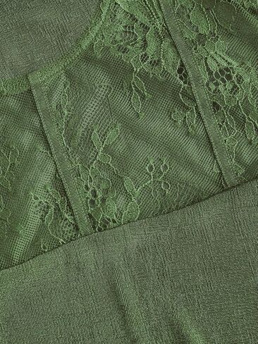 CIDER Lace Ruched Split Cami Midi Dress in Saudi Arabia
