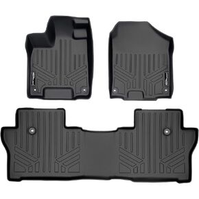MAXLINER Custom Fit Floor Mats 2 Row Liner Set Black Compatible with 2019-2022 Honda Passport