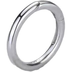 Pearl Necklace Round Enhancer, Shortener |Ring Spring Clasp Connector| Hinged Hook Clasp Sterling Silver .925 (12 mm / 0.47")