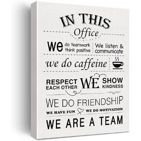 Inspirational Office Wall Art in This Office Quote Canvas Painting Prints for Office Wall Decor Framed Motivational Artwork Gifts(12x15 Inch)