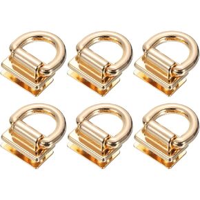 uxcell Metal Bag Connector with D Ring Purse Bridge Hanger Buckle with Screws for Purse DIY, Key Chain Lanyard