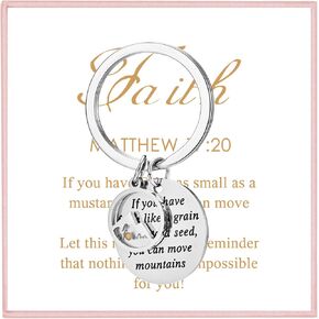 RINHOO Christian Gifts Mustard Seed Necklace for Women Move Mountains Shell Necklaces Christian Faith Jewelry for Women Girls in Kuwait