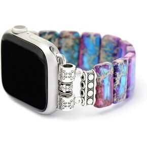 Cape Diablo Smart Watch Band for Women - Handmade Gemstone Strap - Compatible with 38mm-45mm Apple Faces