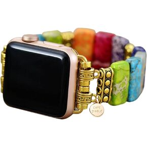 Cape Diablo Smart Watch Band for Women - Handmade Gemstone Strap - Compatible with 38mm-45mm Apple Faces