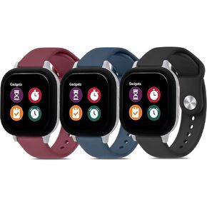 Meliya 3 Pack Bands for Gizmo Watch Bands Replacement for Kids, 20mm Soft Sport Silicone Gizmo Watch Band Replacement Gabb Watch Bands for Boys and Girls