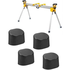 N074647 منشار طاولة حامل وسادة مطاطية بديلة مناسبة لـ Dewalt DWX723 DWX724 DWX725 سلسلة منشار ميتري حامل أسود مادة مطاطية طويلة العمر لمعظم الأرضيات 4 عبوات